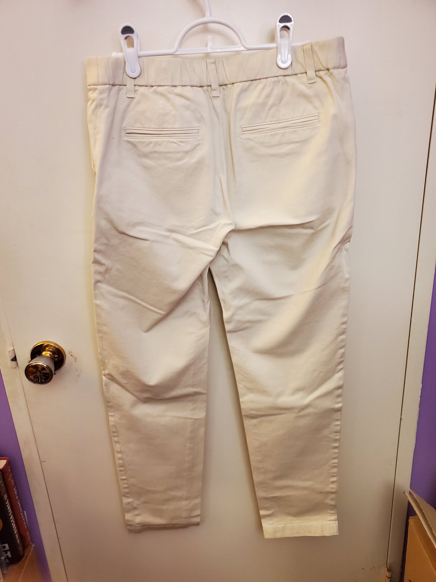 Ecru Straight Pants