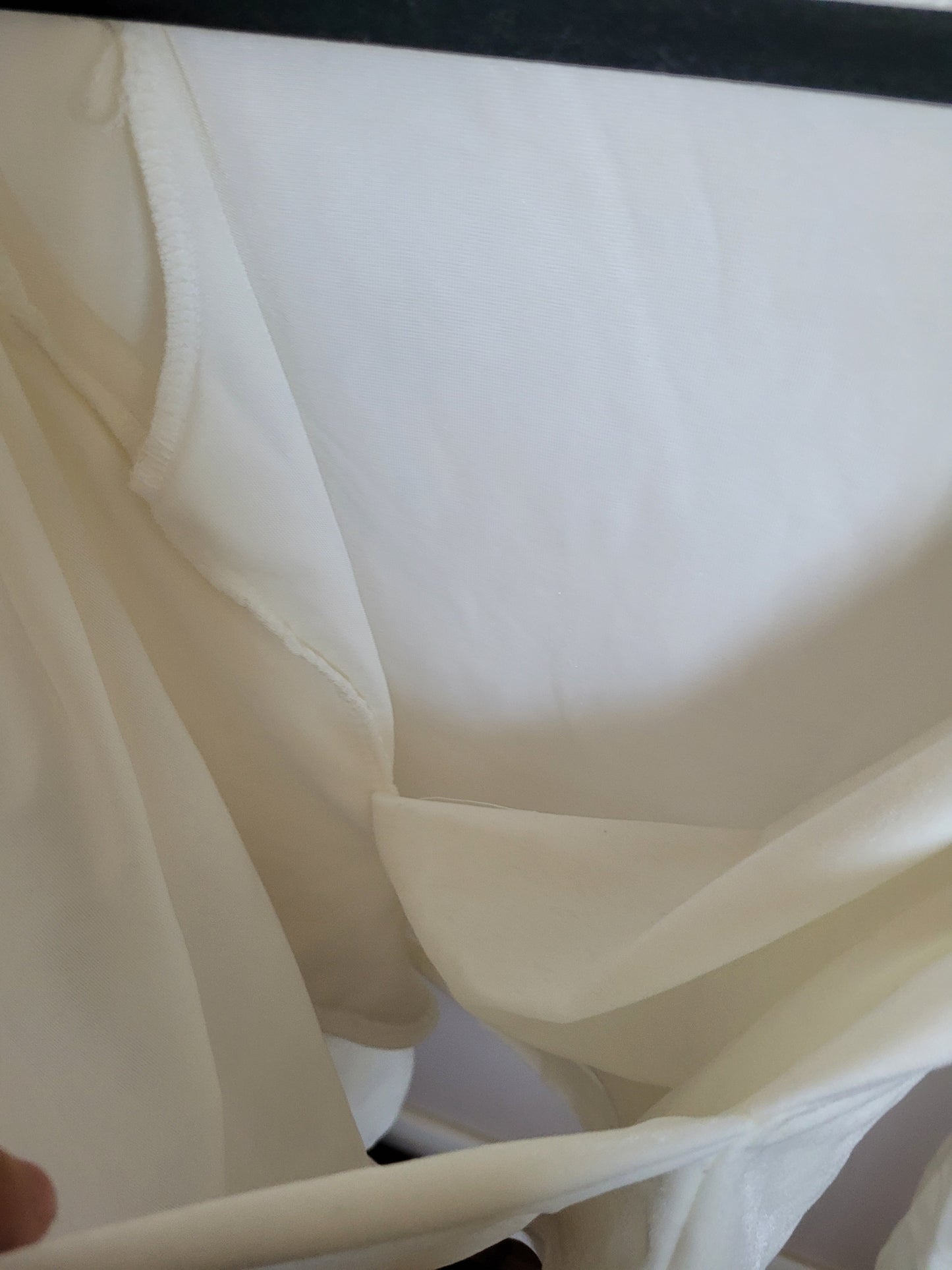 White Velvet Blouse