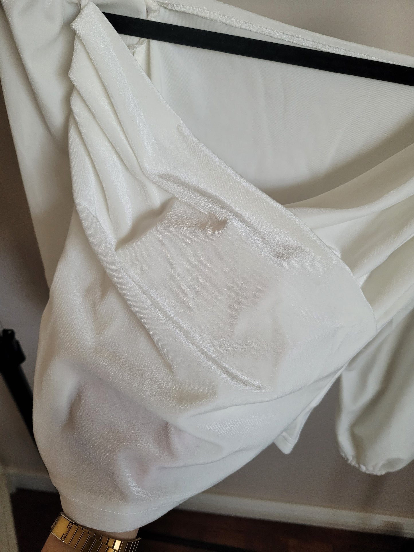 White Velvet Blouse