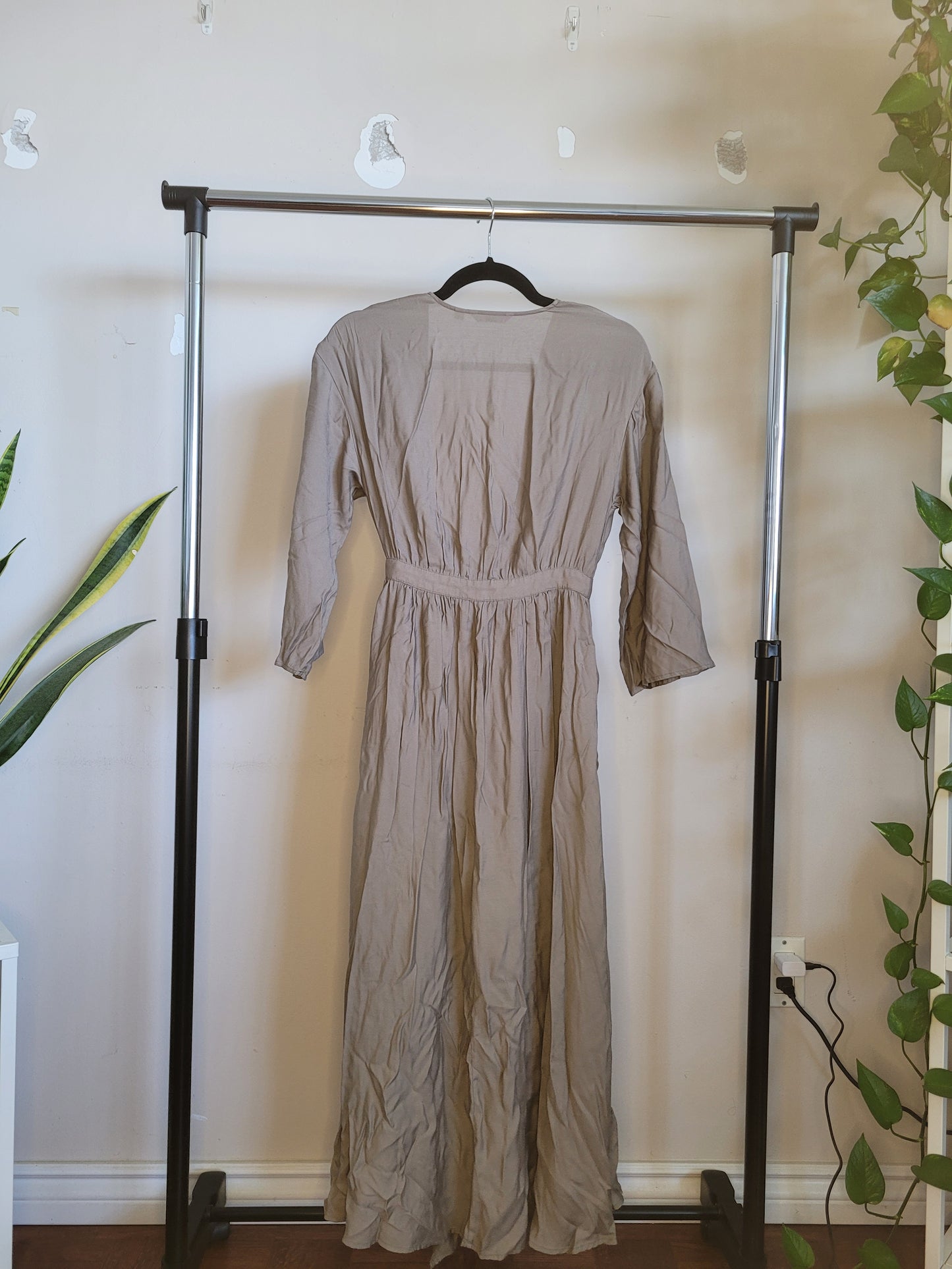 Taupe Wrap Dress