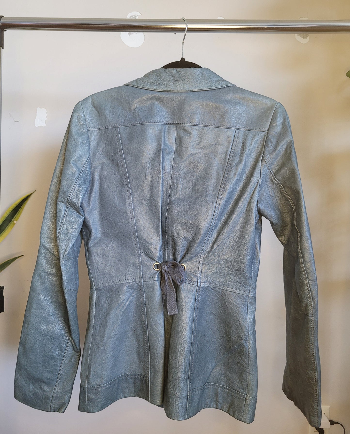 Teal Genuine Leather Jacket