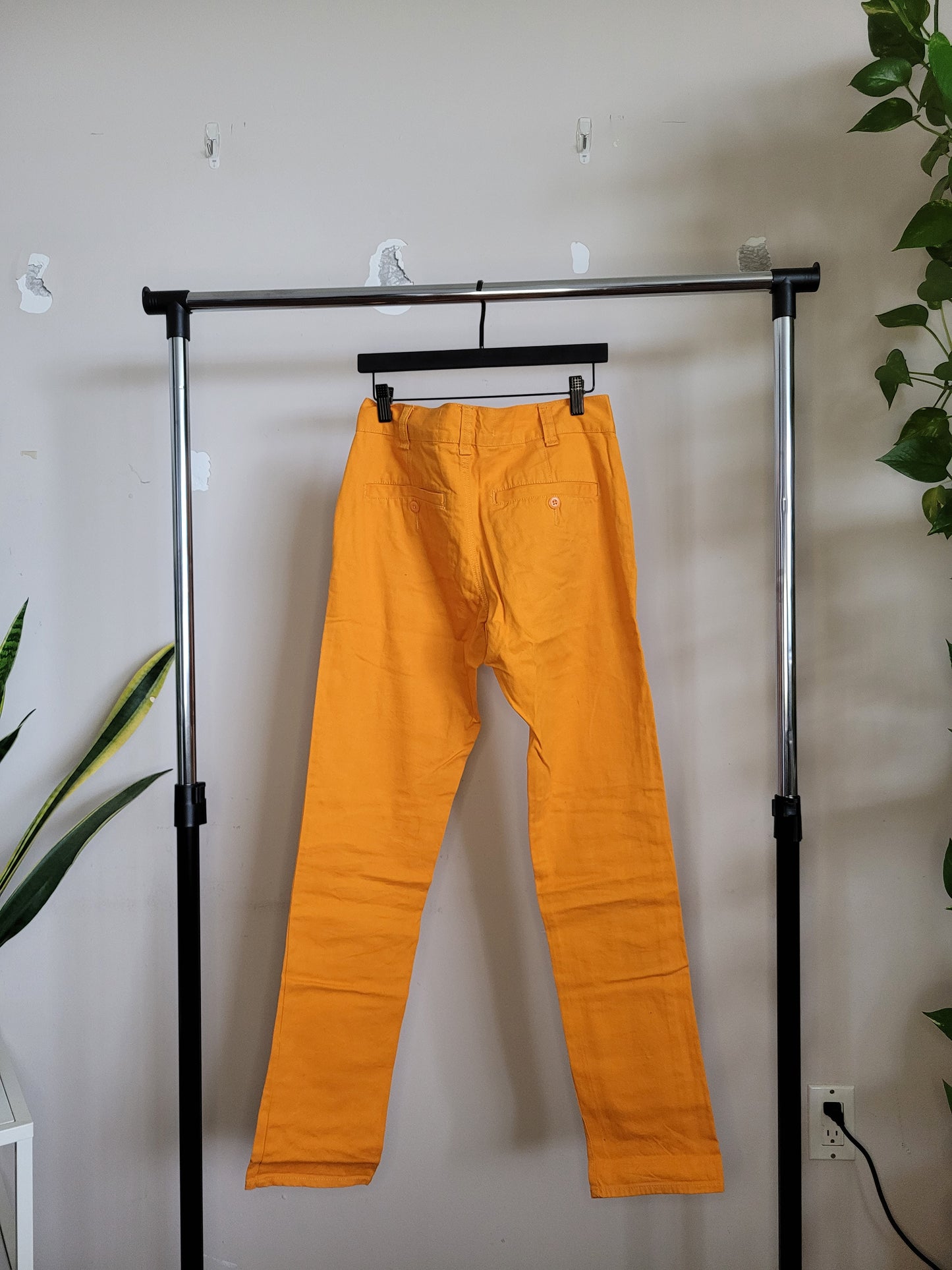 Orange Straight Pants