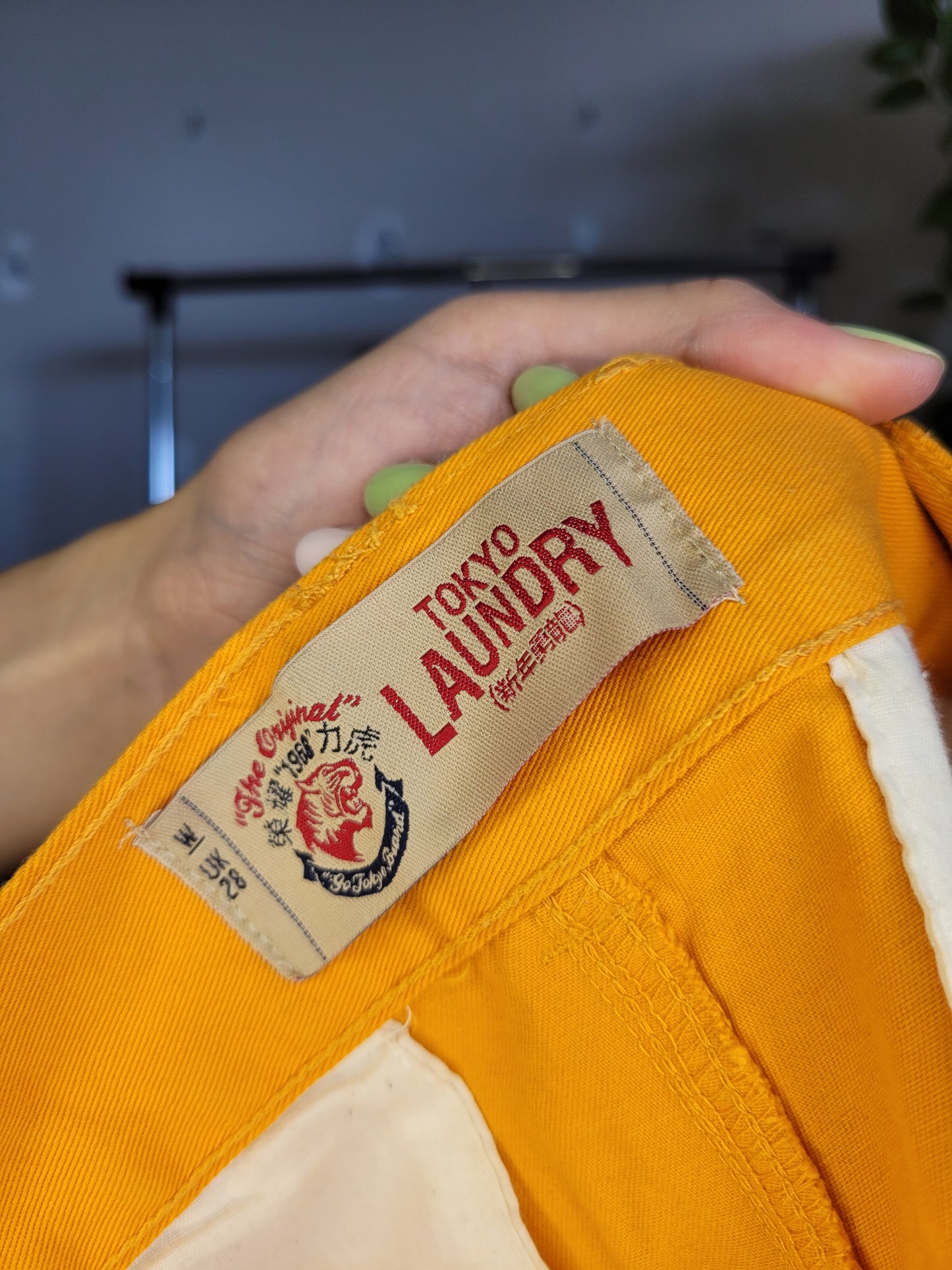 Orange Straight Pants