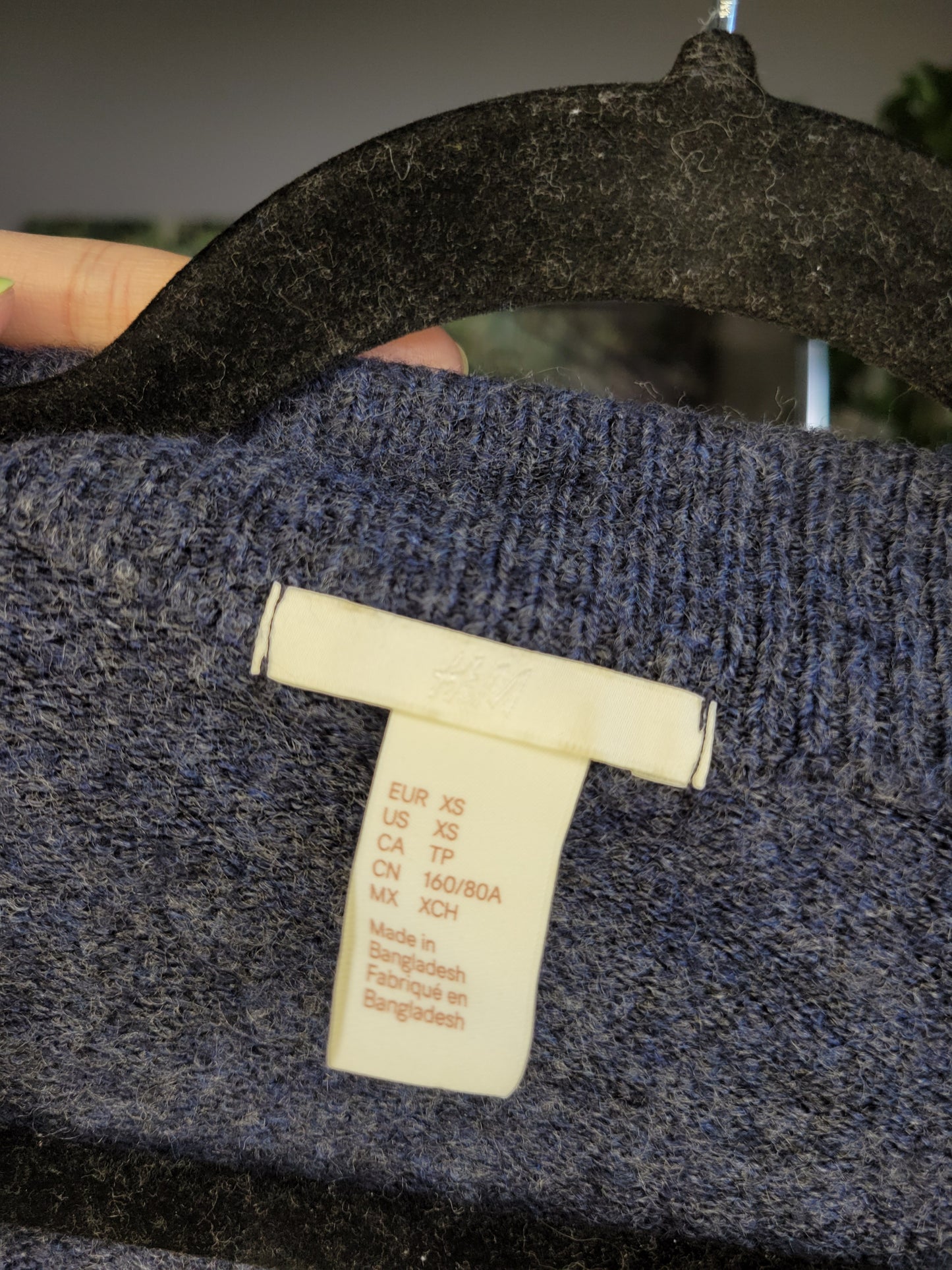 Navy Blue Knit Cardigan