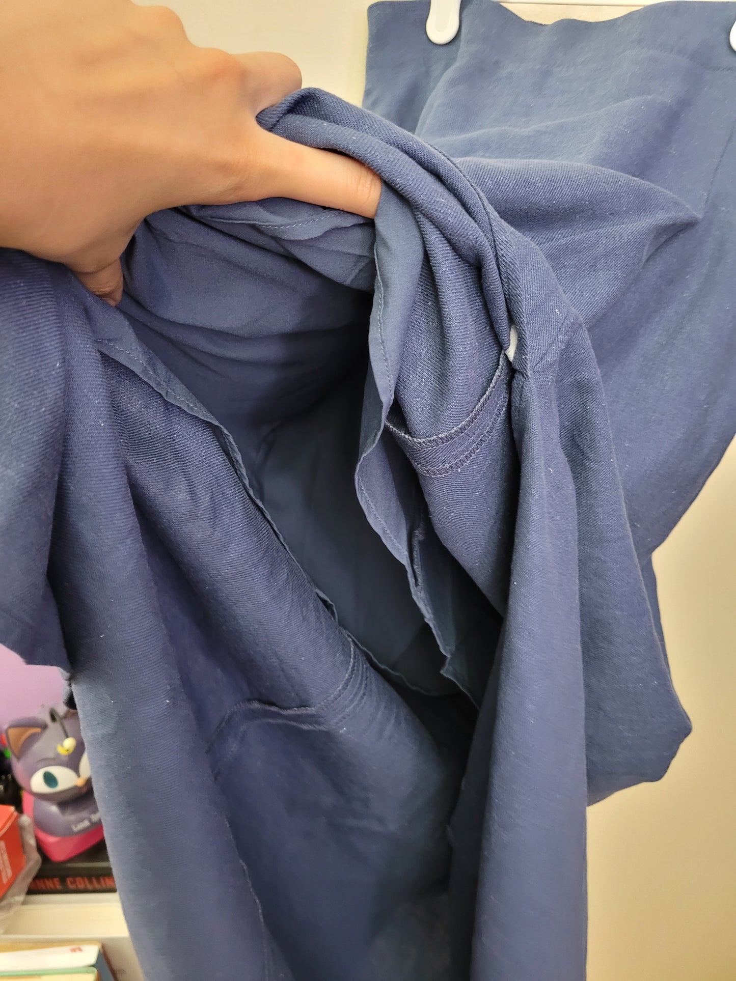 Blue Linen Maxi Skirt