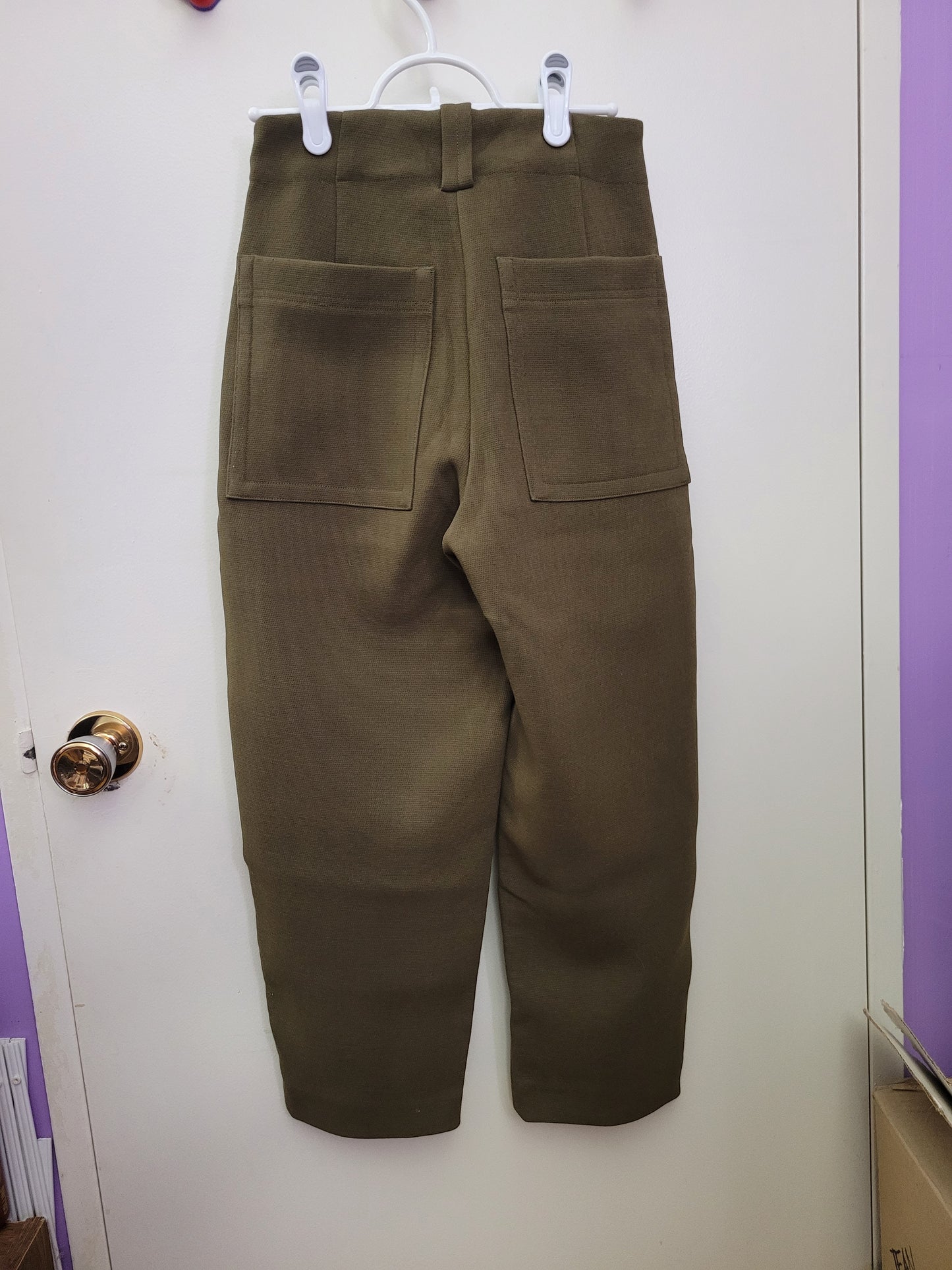 Khaki Straight Pants