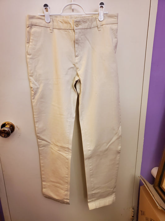 Ecru Straight Pants