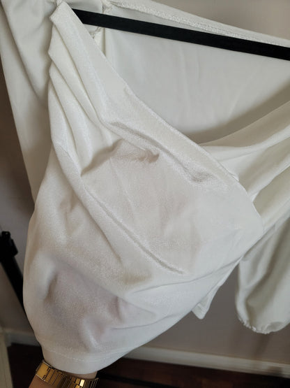 White Velvet Blouse