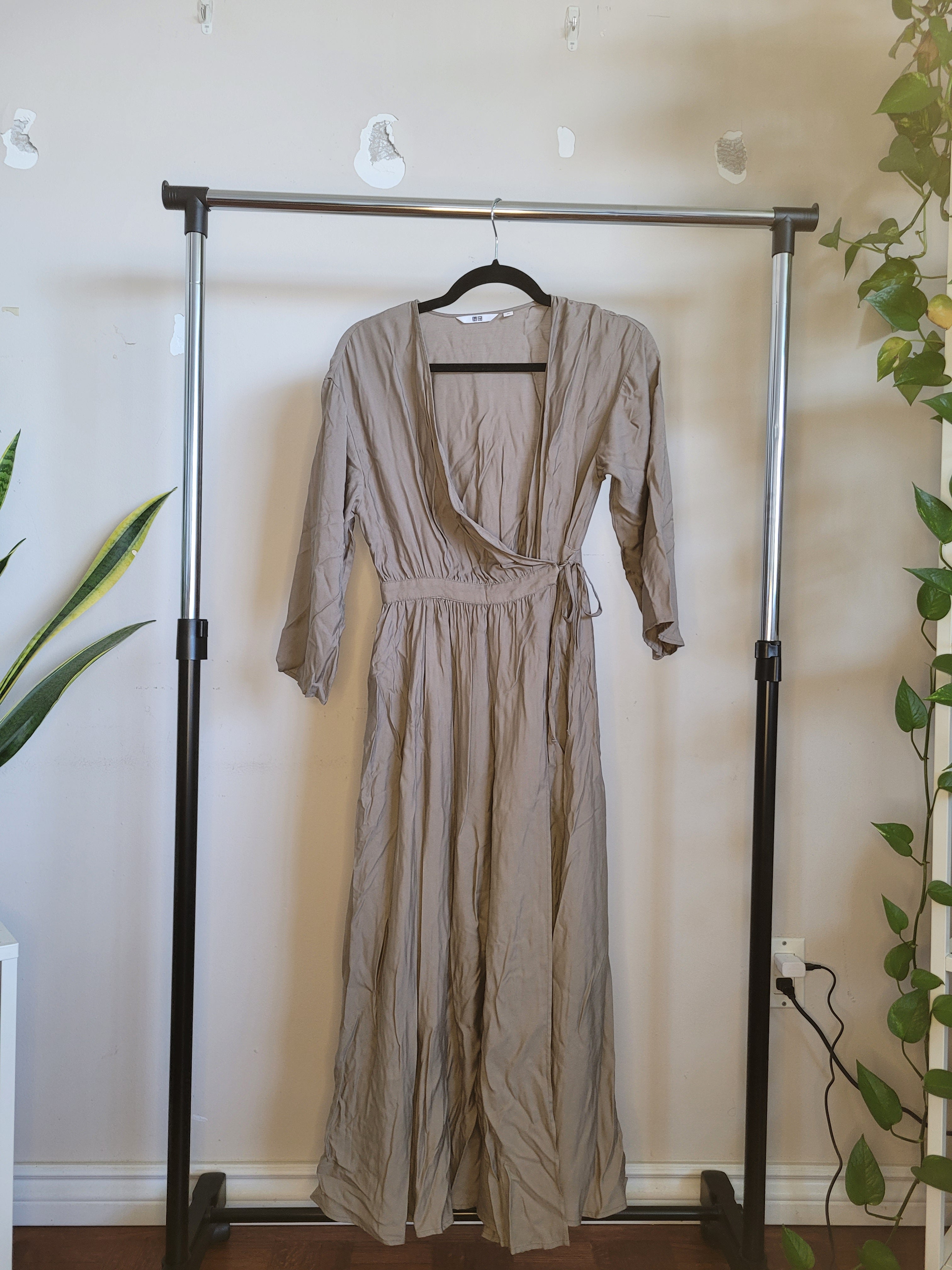 Taupe Wrap Dress
