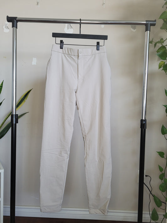Ecru Fleece-lined Pants