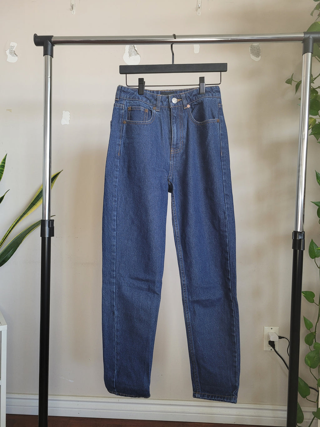 Blue Denim Tapered Jeans