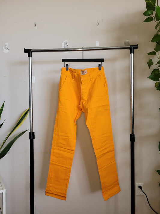 Orange Straight Pants