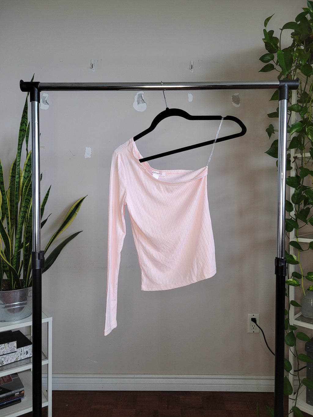 Pink Off-shoulder Top