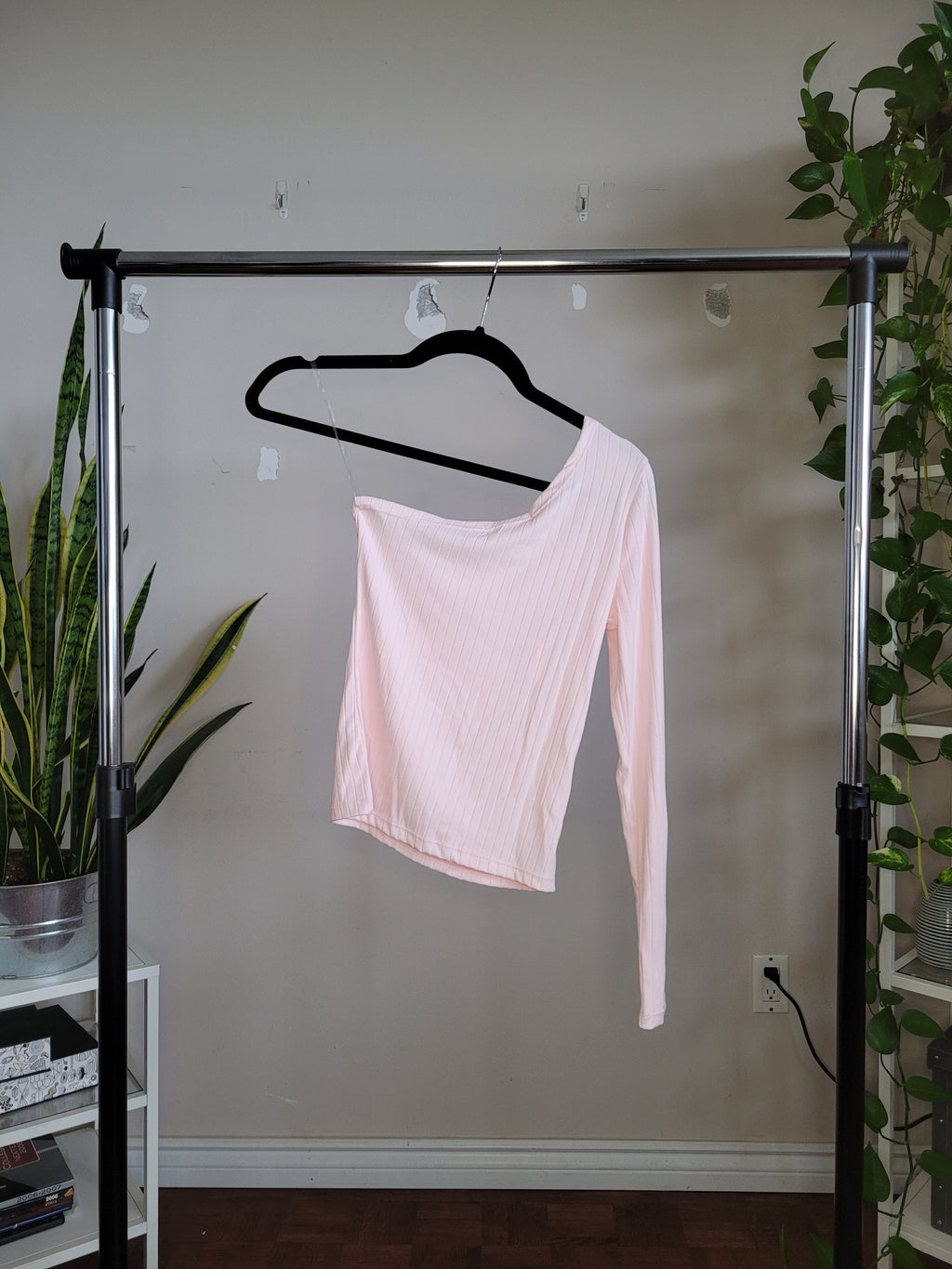 Pink Off-shoulder Top