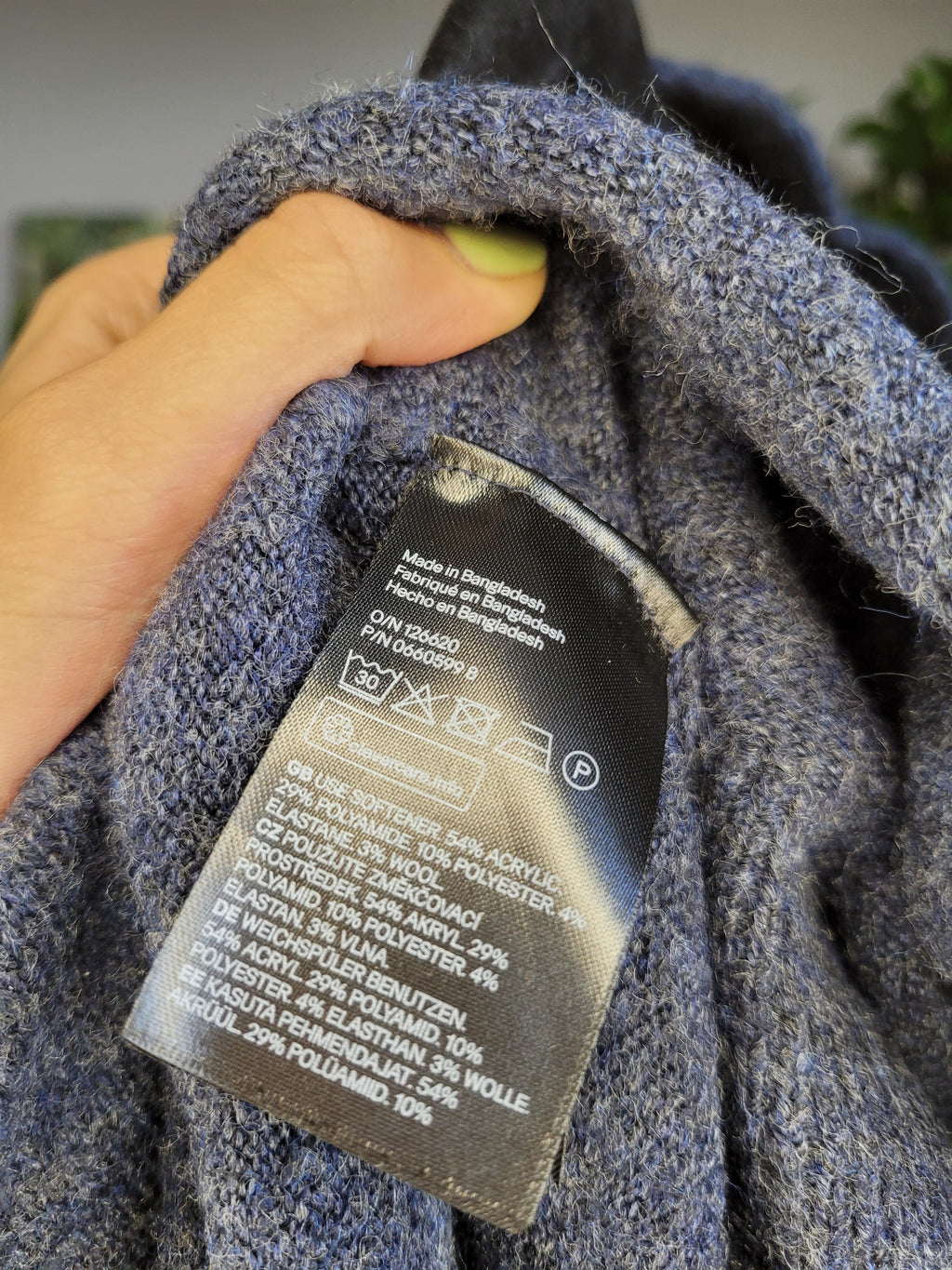 Navy Blue Knit Cardigan