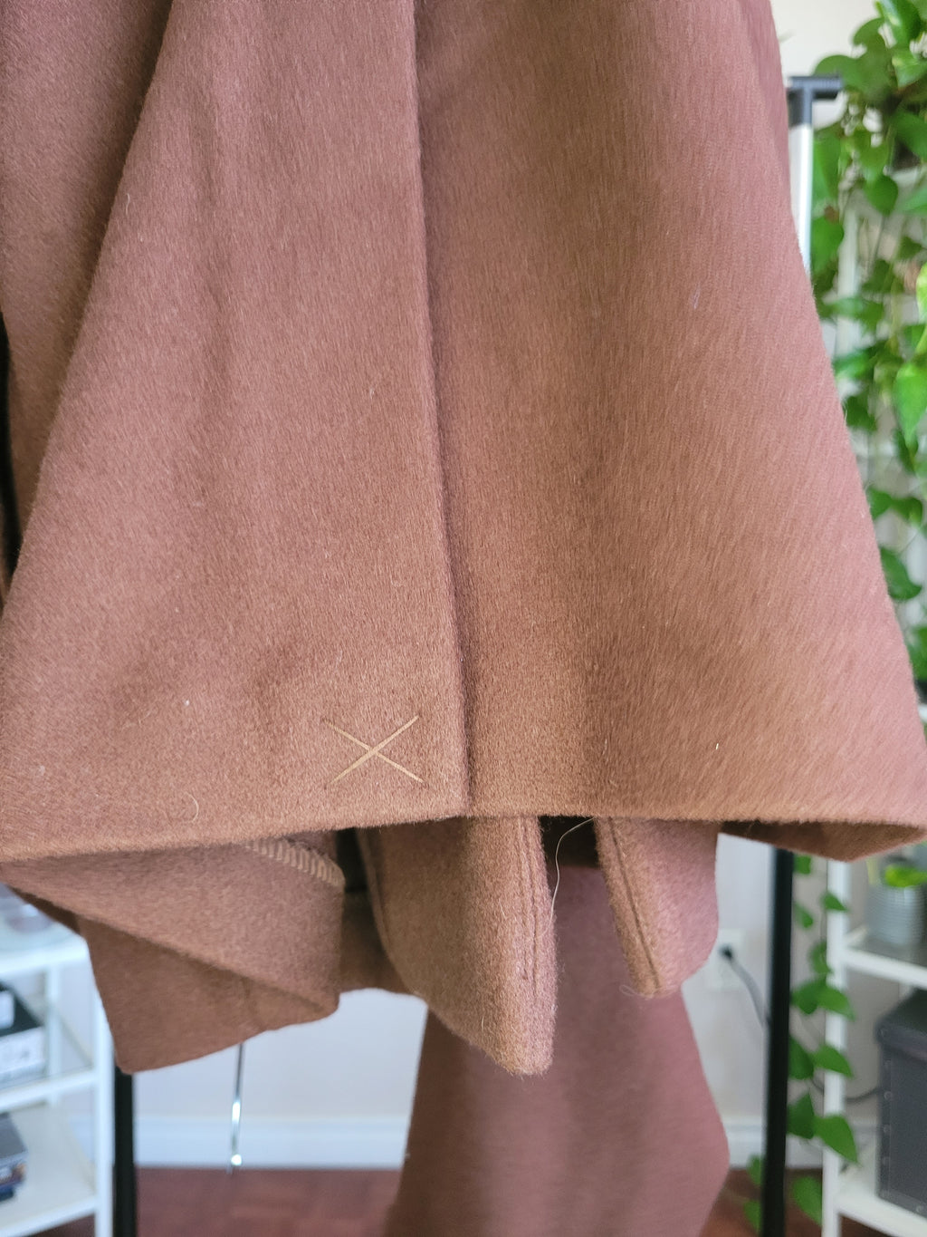 Brown Felt Wrap Coat