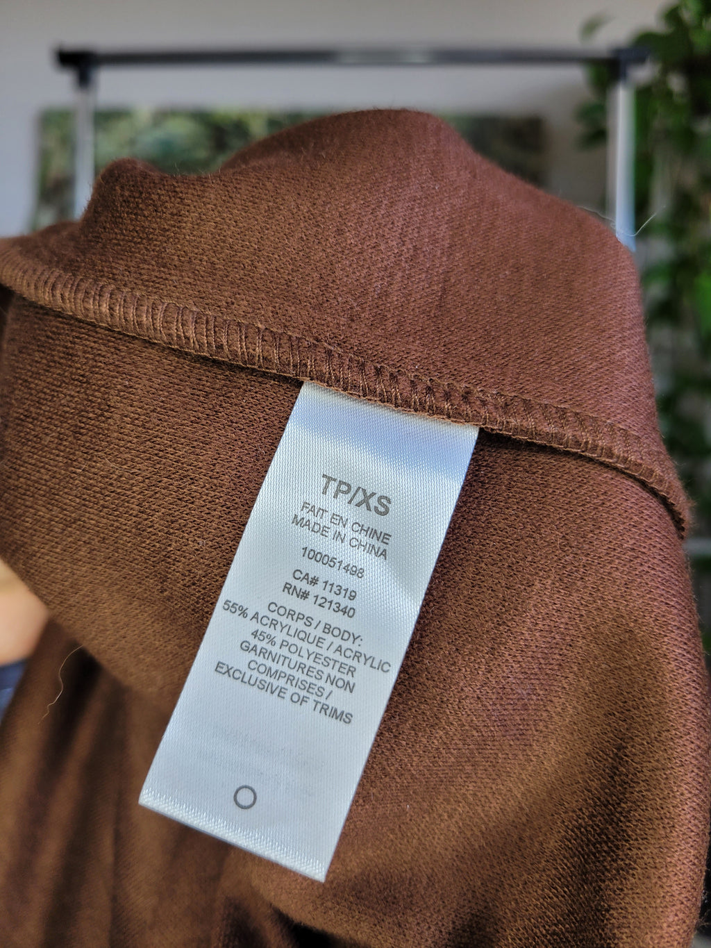 Brown Felt Wrap Coat