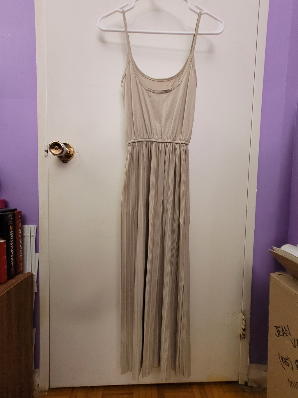 Beige Slip-on Dress