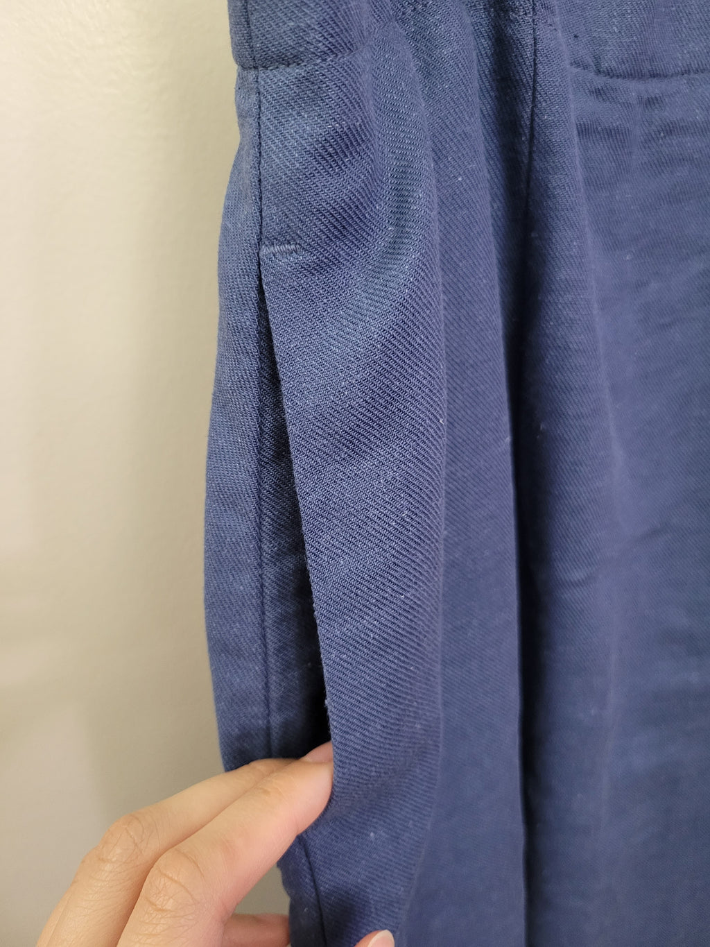 Blue Linen Maxi Skirt