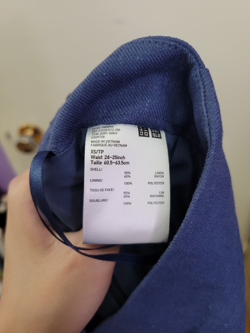 Blue Linen Maxi Skirt