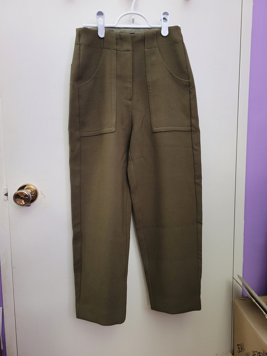 Khaki Straight Pants