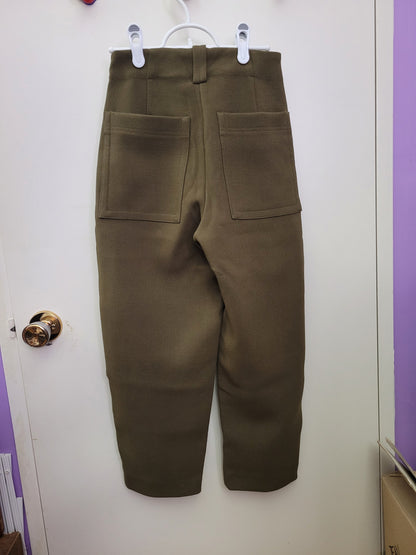 Khaki Straight Pants