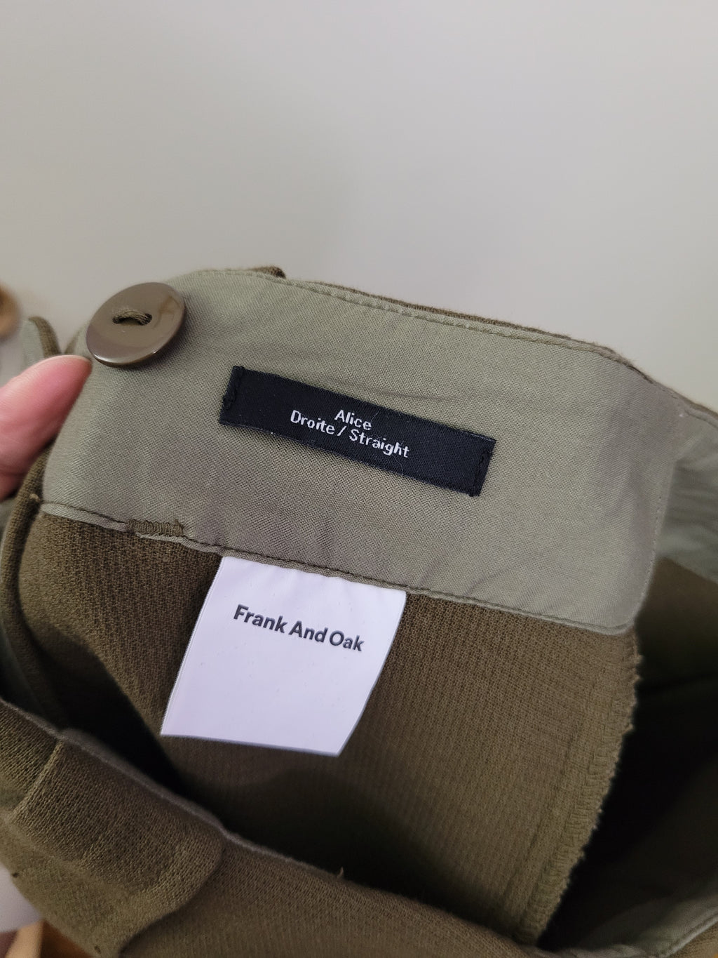 Khaki Straight Pants