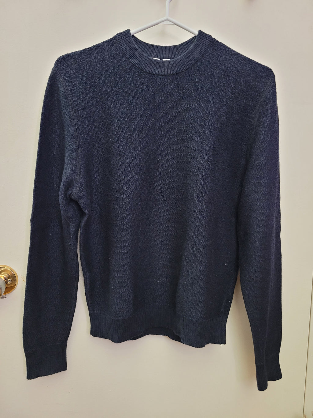 Navy Knit Pattern Sweater
