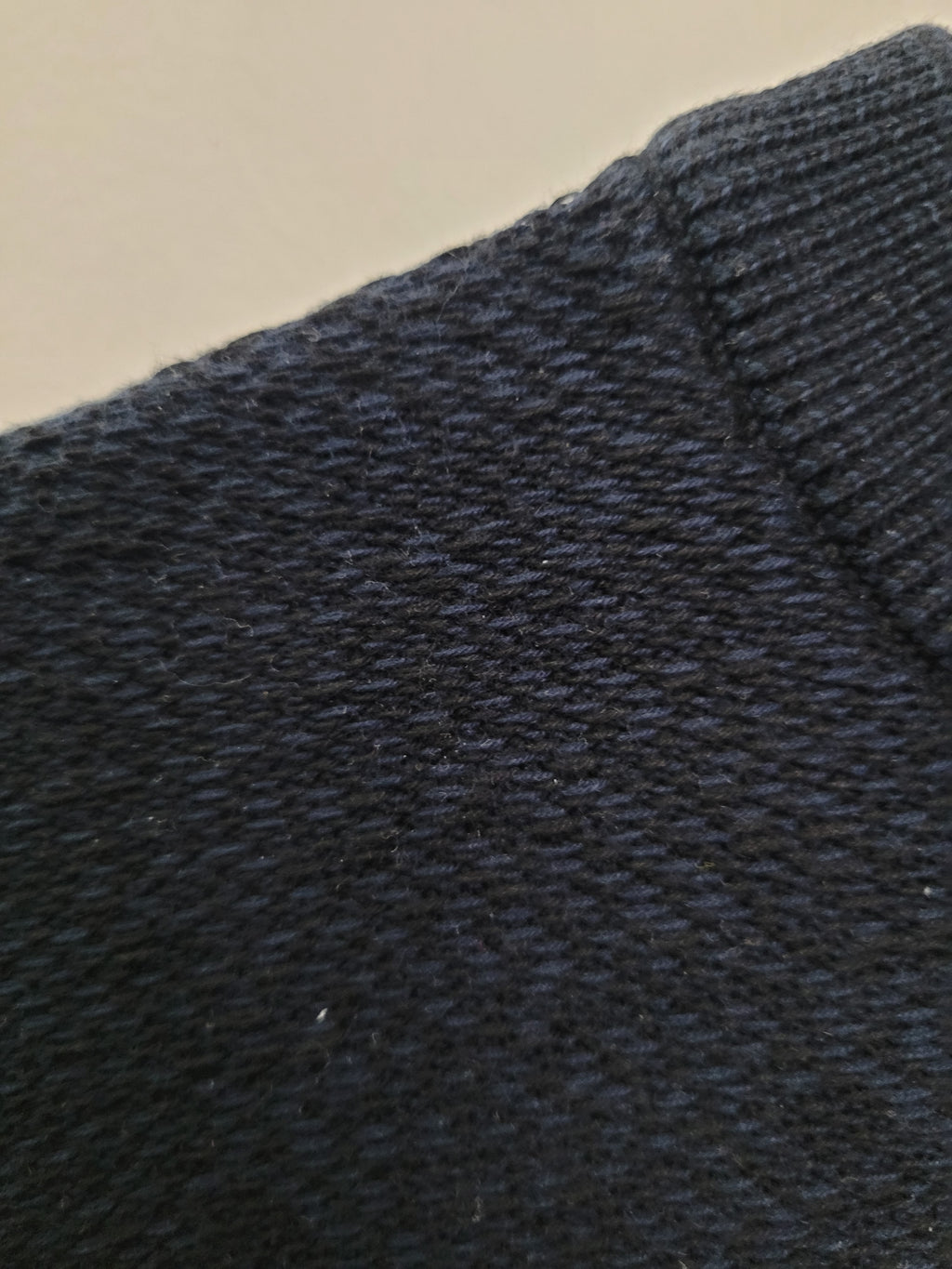 Navy Knit Pattern Sweater