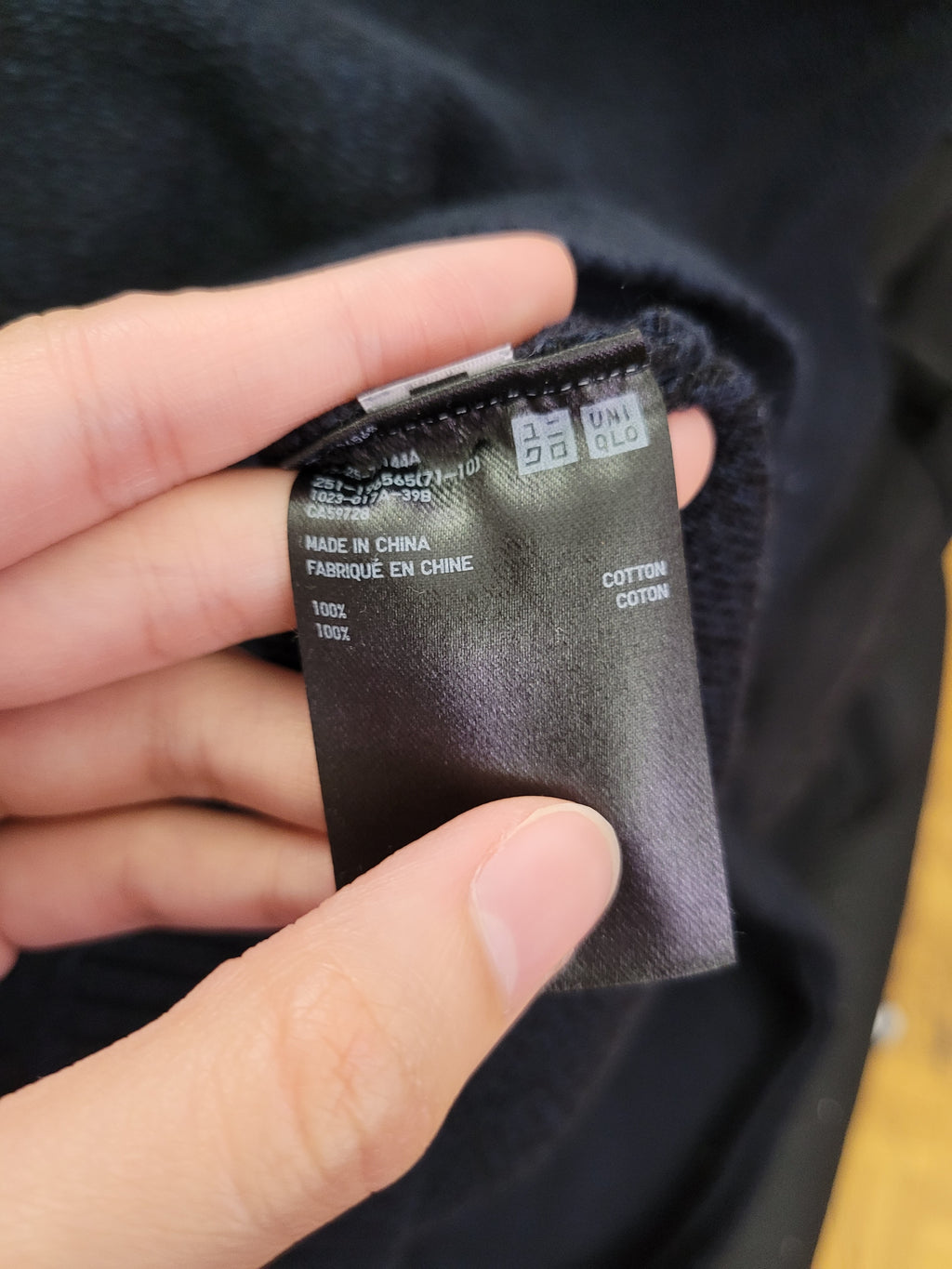 Navy Knit Pattern Sweater