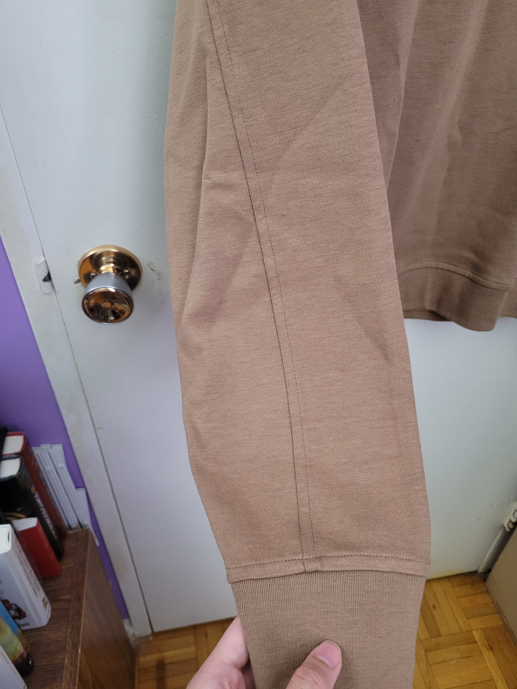 Beige Boxy Mockneck Longsleeve