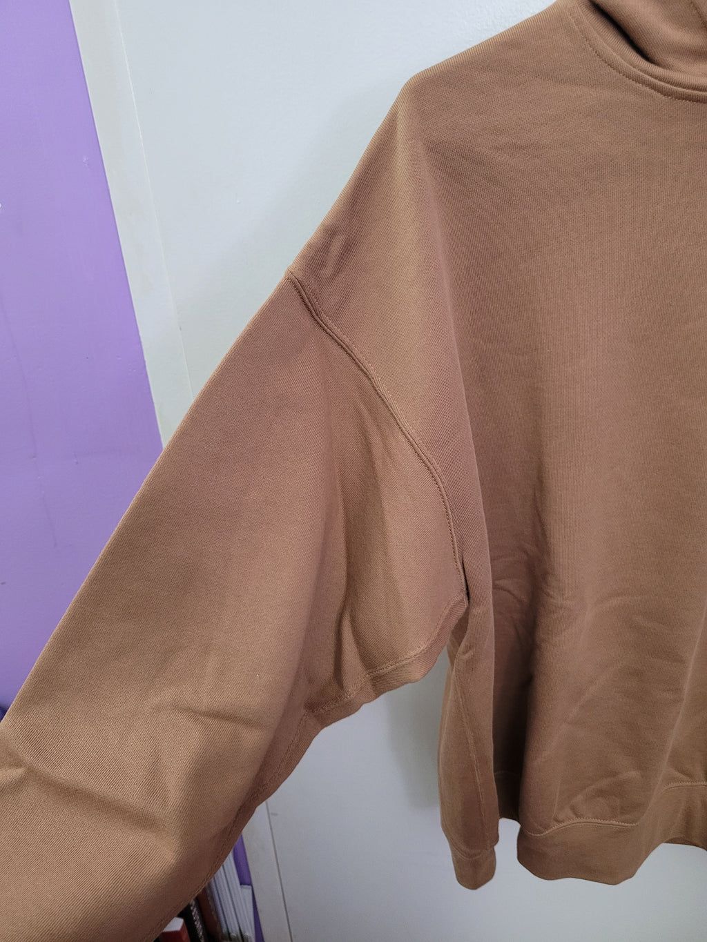 Brown French Terry Pullover Hoodie