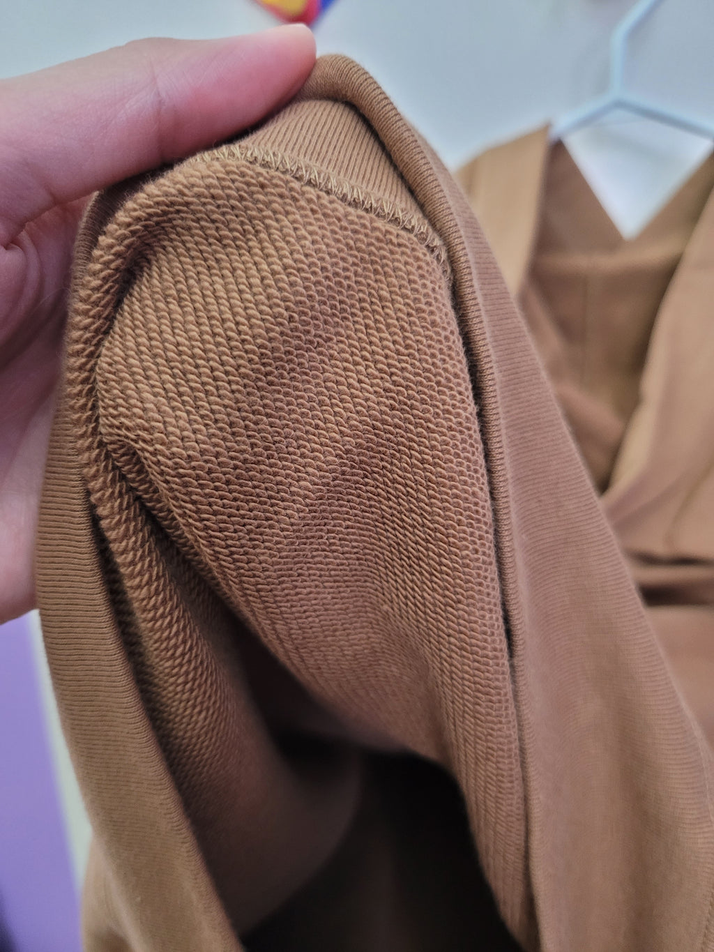 Brown French Terry Pullover Hoodie